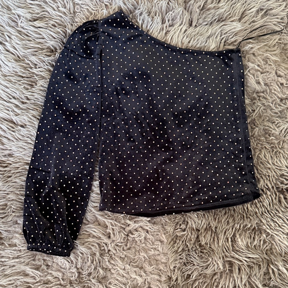 Velvet Sparkle One Sleeve Shirt